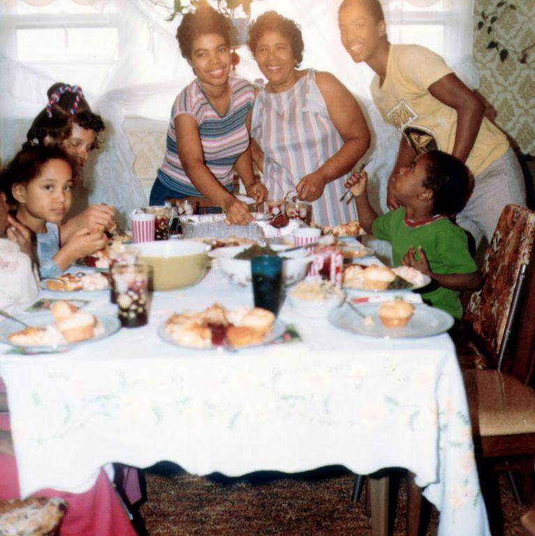 Willis family meal in the 70s