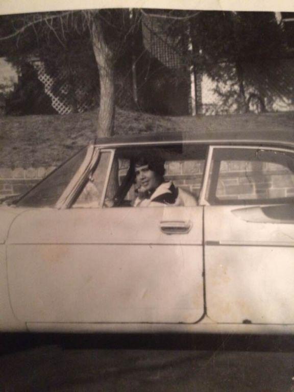 Eunice Springs Willis in a really big car